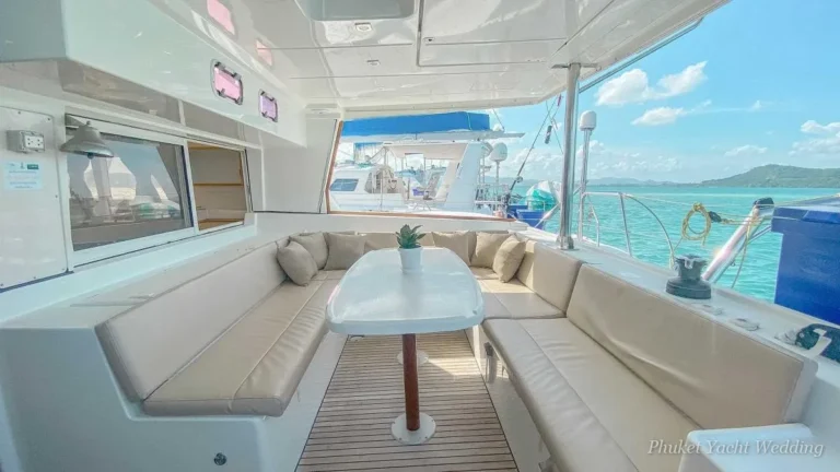Ivory Sail 50 sailing catamaran for wedding ceremonies at sea in Phuket (5)