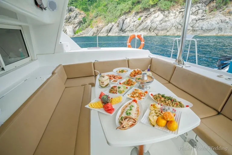 Ivory Sail 50 sailing catamaran for wedding ceremonies at sea in Phuket (6)