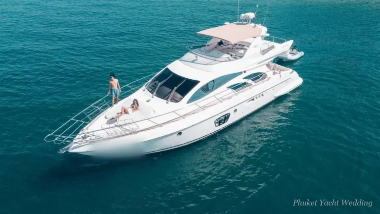 Moonlit Rose 55 motor yacht for an intimate proposal or elopement in Phuket